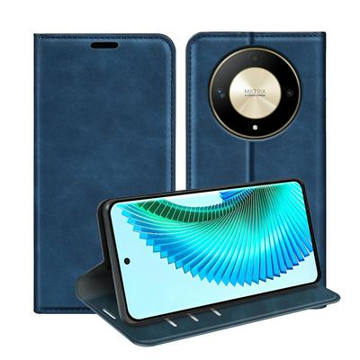 For Honor X9b / Magic 6 Lite / Honor X50 5G Skin Feel Magnetic Attraction Flip Leather Wallet Case with Card Slot and Stand