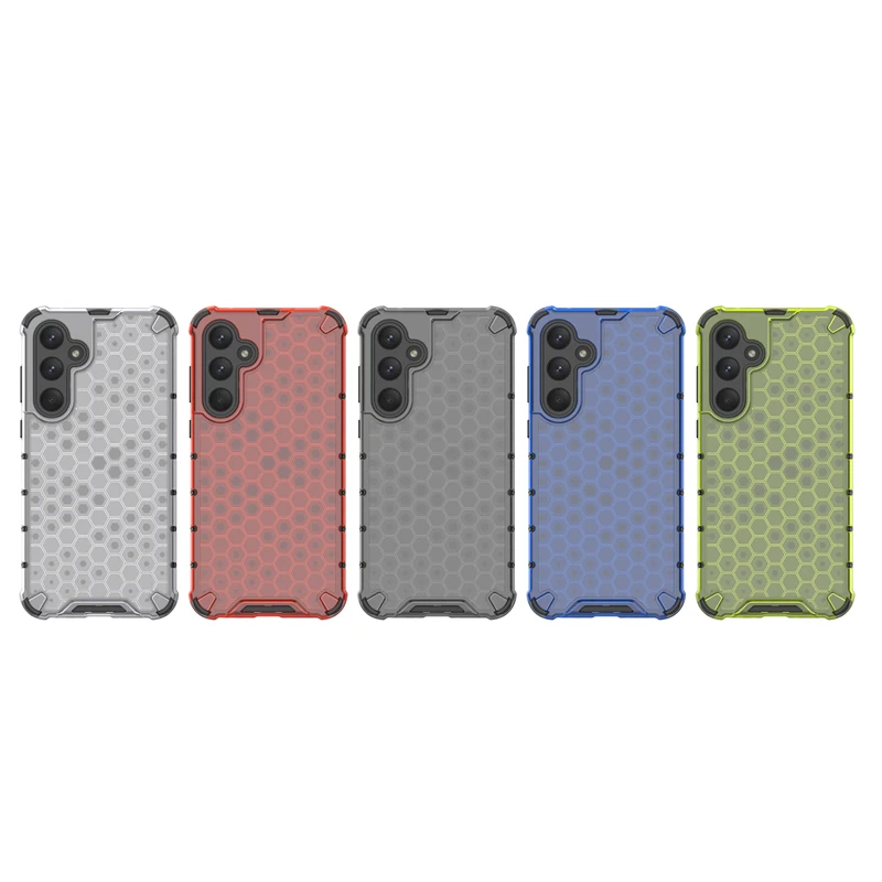 For Samsung Galaxy A35 Honeycomb Textured Well-protected TPU + PC Phone Case Cover