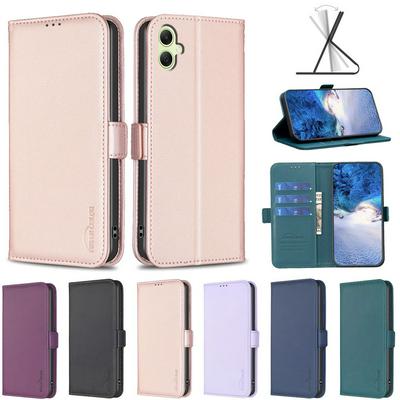 BINFEN COLOR BF31 For Samsung Galaxy A05 Case PU Leather+TPU Magnetic Stand Wallet Phone Cover