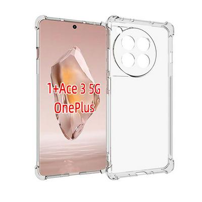 For OnePlus Ace 3/12R Anti-Fingerprint Non-Slip Four Corners Shockproof Transparent Soft TPU Back Cover Case 