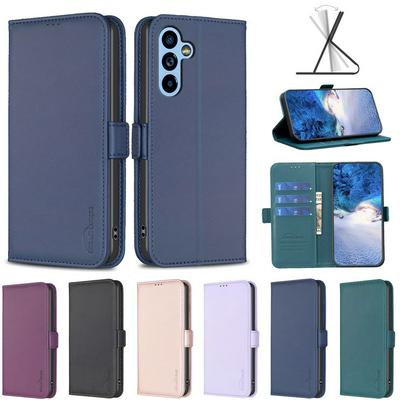BINFEN COLOR BF31 For Samsung Galaxy A54 Case PU Leather+TPU Magnetic Stand Wallet Phone Cover
