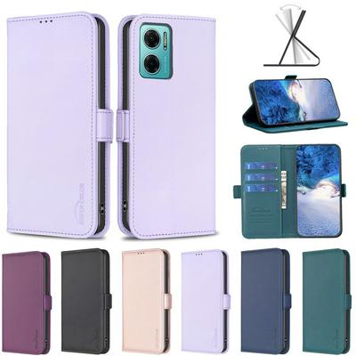BINFEN COLOR BF31 For Xiaomi Redmi 10 5G/Note 11E Case PU Leather+TPU Magnetic Stand Wallet Phone Cover