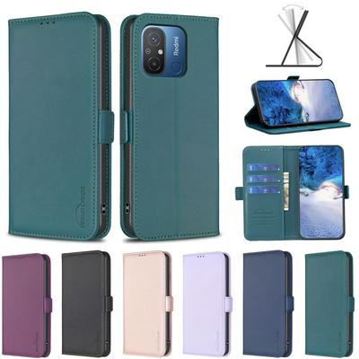 BINFEN COLOR BF31 For Xiaomi Redmi 12C/Xiaomi Poco C55 Case PU Leather+TPU Magnetic Stand Wallet Phone Cover