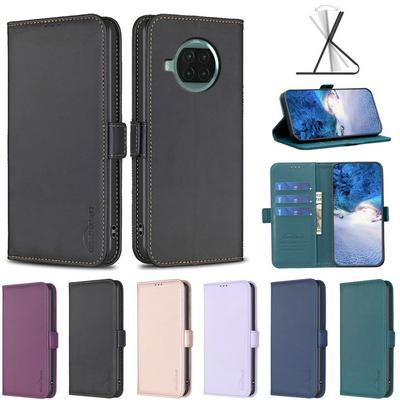 BINFEN COLOR BF31 For Xiaomi 10T Lite Case PU Leather+TPU Magnetic Stand Wallet Phone Cover