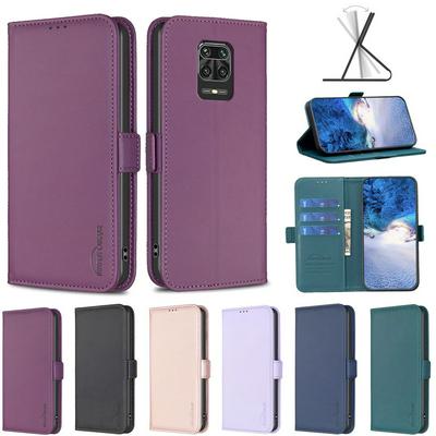 BINFEN COLOR BF31 For Xiaomi Redmi Note 9 Pro/Note 9 Pro Max/Note 9S Case PU Leather+TPU Magnetic Stand Wallet Phone Cover