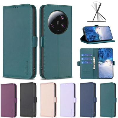 BINFEN COLOR BF31 For Xiaomi 13 Ultra Case PU Leather+TPU Magnetic Stand Wallet Phone Cover