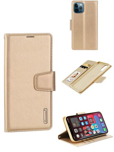 iPhone 12 Pro Mercury Hanman Mill Series Shockproof Side Flip PU Leather + Soft TPU Card Slots Picture Frame with Stand and Magnetic Buckle Wallet Case