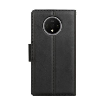 Oneplus 7T Mercury Hanman Mill Series Shockproof Side Flip PU Leather + Soft TPU Card Slots Picture Frame with Stand and Magnetic Buckle Wallet Case