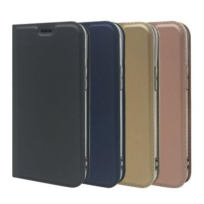 iPhone 12 Strong Magnetic Voltage Solid Color Shockproof Side Flip PU Leather + Transparent TPU with Card Slot and Stand Protective Case