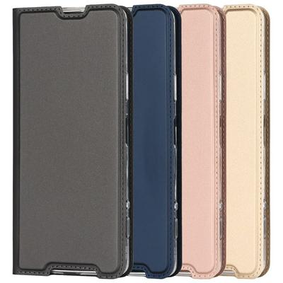 Sony Xperia Pro-I Strong Magnetic Voltage Solid Color Shockproof Side Flip PU Leather + Transparent TPU with Card Slot and Stand Protective Case