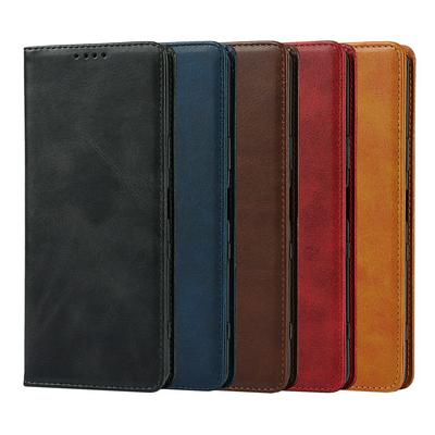 For Sony Xperia 1 III Magnetic Closure Lychee Pattern Shockproof Flip Leather Case with Card Slot & Stand Function