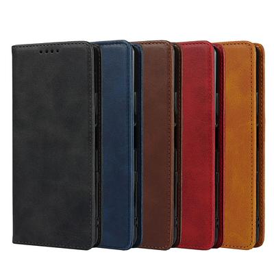 For Sony Xperia 10 III Magnetic Closure Lychee Pattern Shockproof Flip Leather Case with Card Slot & Stand Function
