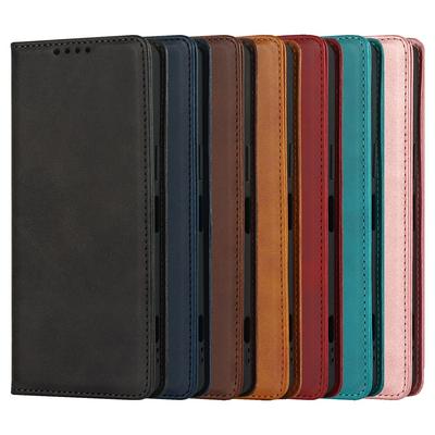 For Sony Xperia 1 IV Magnetic Closure Lychee Pattern Shockproof Flip Leather Case with Card Slot & Stand Function