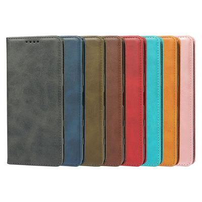 For Sony Xperia 5 III Magnetic Closure Lychee Pattern Shockproof Flip Leather Case with Card Slot & Stand Function