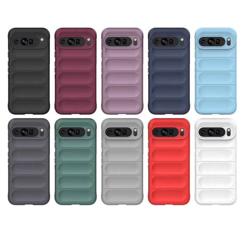 For Google Pixel 9 Pro Anti-drop Rugged Cell Phone Case Shockproof TPU Back Cover Protector