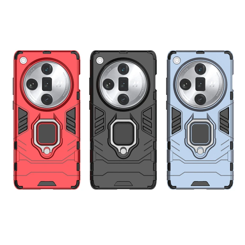 For Oppo Find X7 Ultra Black Panther 2 in 1 Detachable Magnetic Attraction Shockproof with Stand Hard PC + Soft TPU Back Cover Case