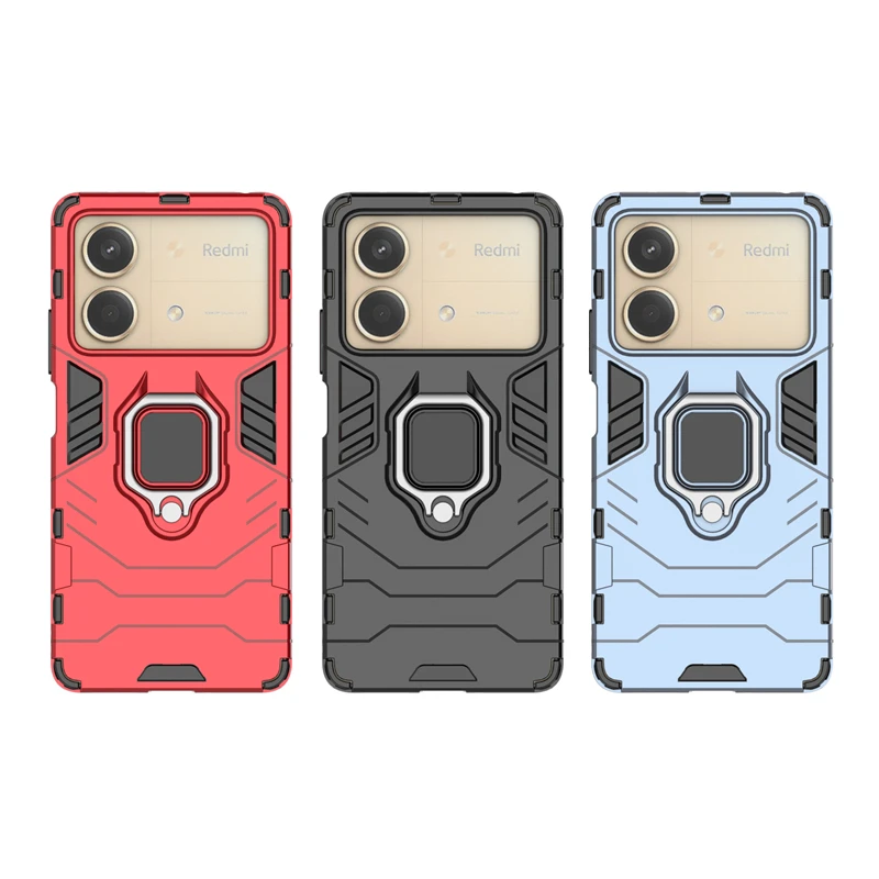 For Xiaomi Poco X6 Black Panther 2 in 1 Detachable Magnetic Attraction Shockproof with Stand Hard PC + Soft TPU Back Cover Case