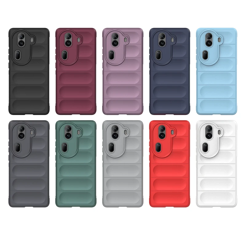 For Oppo Reno 11 Pro Global Anti-drop Rugged Cell Phone Case Shockproof TPU Back Cover Protector
