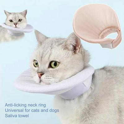 Cat Cone Collar Double Sided Use Fastener Tape Pet Recovery Collar Anti-Bite After Surgery Pet Cat Cone Collar Pet Supplies