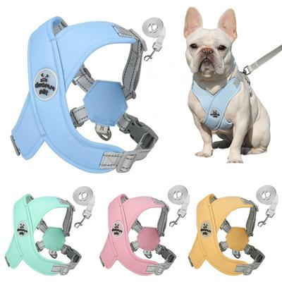 Dog Harness Leash Set Breathable Pet Chest Strap Reflective French Bulldog Vest Harness for Small Medium Dogs Puppy Collar Yorks