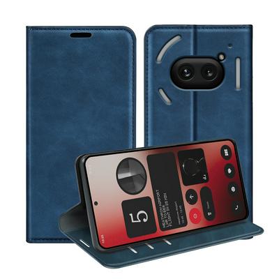For Nothing Phone 2A Skin Feel Magnetic Attraction Flip Leather Wallet Case with Card Slot and Stand