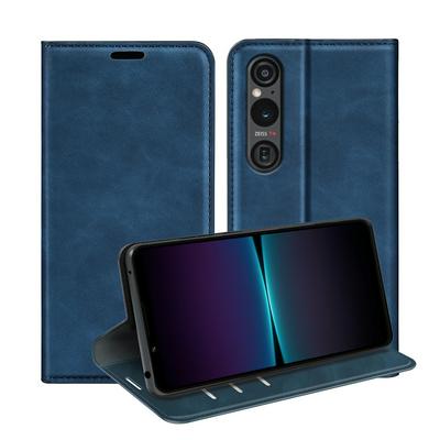 For Sony Xperia 1 VI Skin Feel Magnetic Attraction Flip Leather Wallet Case with Card Slot and Stand