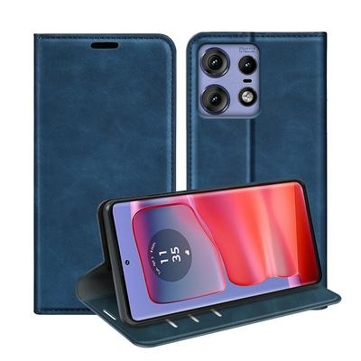 For Moto Edge 50 Pro Skin Feel Magnetic Attraction Flip Leather Wallet Case with Card Slot and Stand