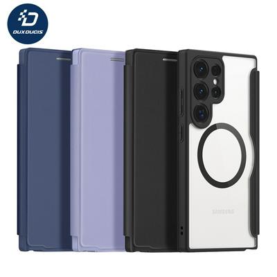 DUX DUCIS Skin X Pro for Samsung Galaxy S24 Ultra Case Leather Phone Cover Compatible with MagSafe