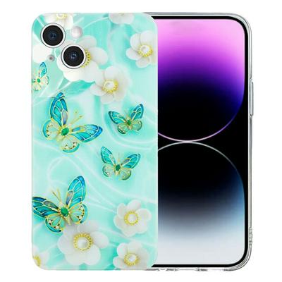 For iPhone 14 Plus Colored Painting Drop Protection Anti-Scratch Soft TPU Phone Case