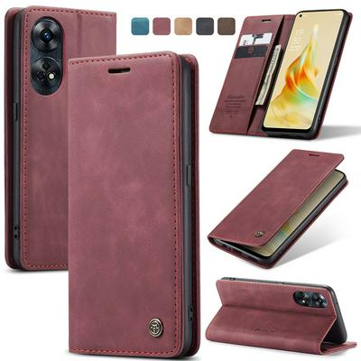 CASEME 013 Series for Oppo Reno 8T 4G Wallet PU Leather Case Foldable Stand Magnetic Auto-absorbed Flip Cover