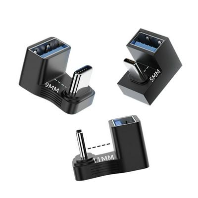 Opposite U-Shape Back Angled Connector Magnetic USB-C Adapter Type-C Male to USB Female 10Gbps Data Transmission Convertor