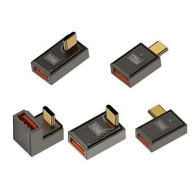 120W 10Gbps Mini Converter USB-A 3.1 Female to Type-C Male Straight OTG Adapter 