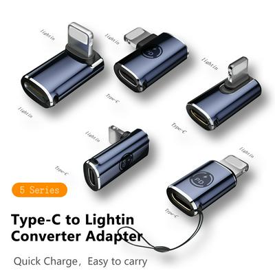 USB C to Lighting male Adapter Support 27W PD Fast Charging Compatible with iPhone iPad