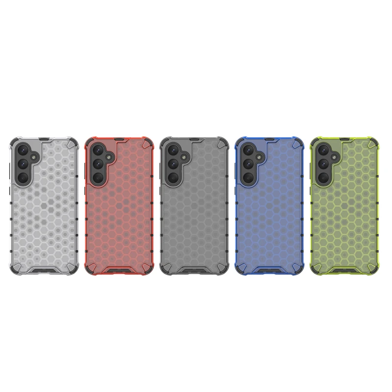 For Samsung Galaxy A55 Honeycomb Textured Well-protected TPU + PC Phone Case Cover