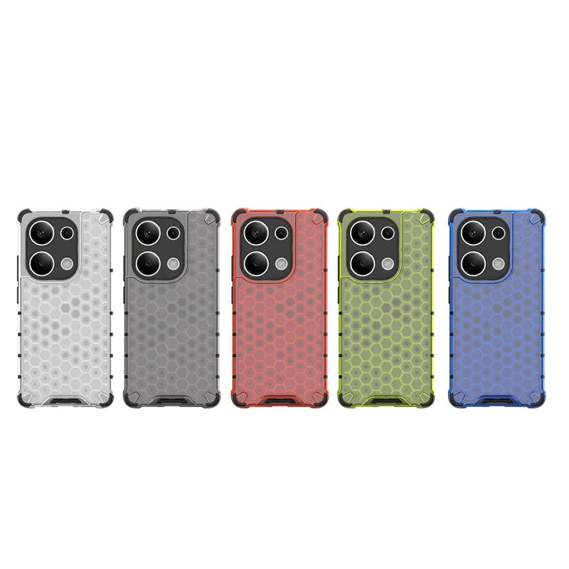 For Xiaomi Redmi Note 13 Pro 4G Honeycomb Textured Well-protected TPU + PC Phone Case Cover