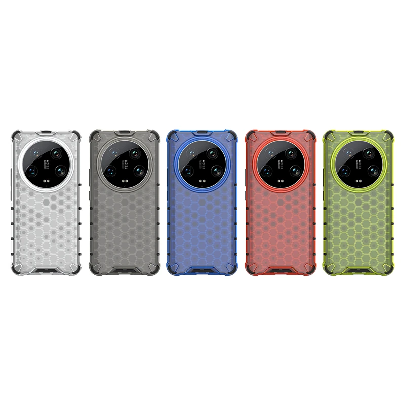 For Xiaomi 14 Ultra Honeycomb Textured Well-protected TPU + PC Phone Case Cover