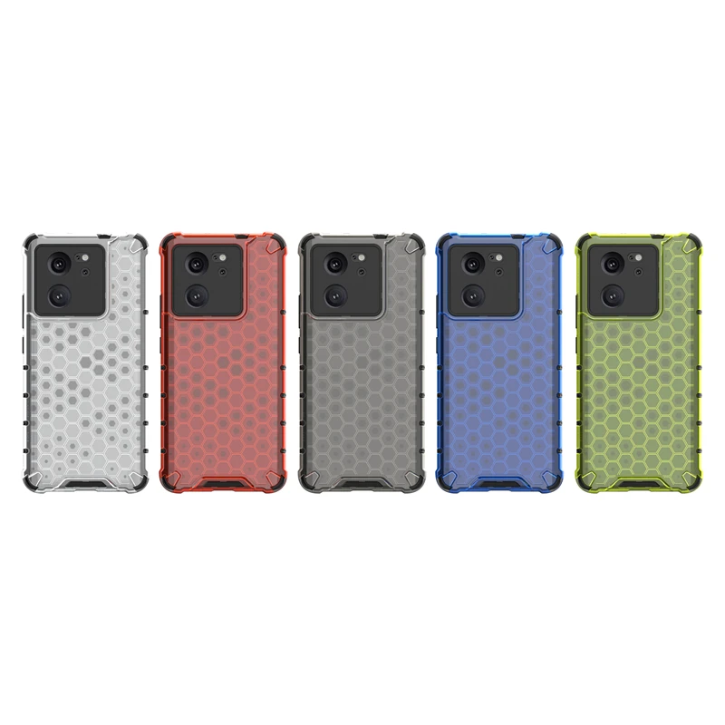 For Xiaomi 13T/13T Pro/Redmi K60 Ultra Honeycomb Textured Well-protected TPU + PC Phone Case Cover