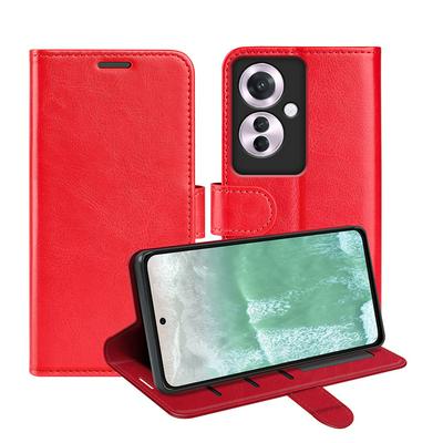 For Oppo Reno 11F R64 Pattern Single Folded Edge Folio Flip Leather Wallet Phone Case