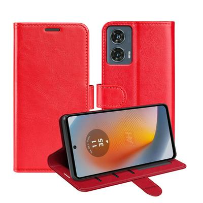 For Motorola Edge 50 Fusion R64 Pattern Single Folded Edge Folio Flip Leather Wallet Phone Case