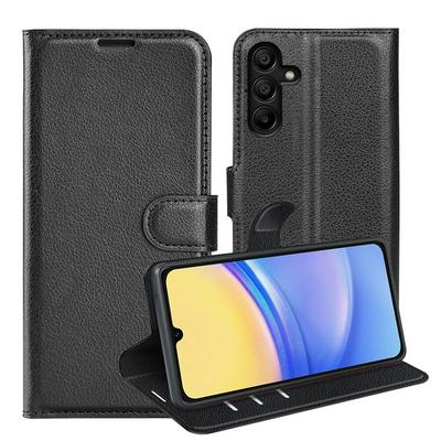 For Samsung Galaxy M15 Pattern Single Folded Edge Folio Flip Leather Wallet Phone Case