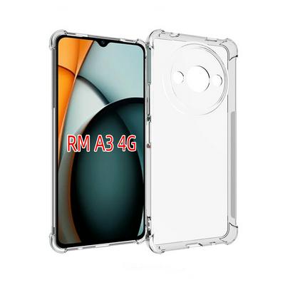 Xiaomi Redmi A3 4G Anti-Fingerprint Non-Slip Waterproof Four Corners Shockproof Transparent Soft TPU Back Cover Protective Case