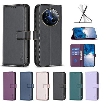 BINFEN COLOR BF17 For Oppo Realme 12 Pro 5G /12 Pro Plus 5G PU Leather Wallet Case Magnetic Folio Flip Stand Phone Cover