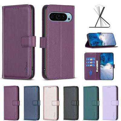 BINFEN COLOR BF17 For Google Pixel 9 PU Leather Wallet Case Magnetic Folio Flip Stand Phone Cover