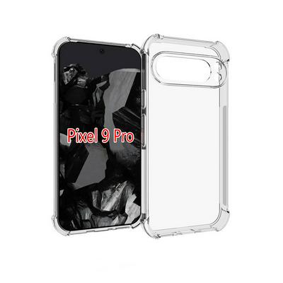 Google Pixel 9 Pro Anti-Fingerprint Non-Slip Waterproof Four Corners Shockproof Transparent Soft TPU Back Cover Protective Case