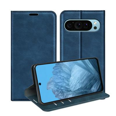 For Google Pixel 9 Skin Feel Magnetic Attraction Flip Leather Wallet Case with Card Slot and Stand