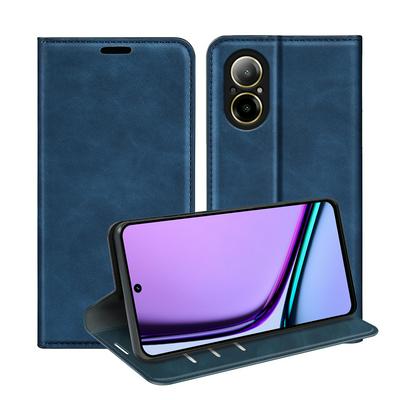 For Oppo Realme C67 4G Skin Feel Magnetic Attraction Flip Leather Wallet Case with Card Slot and Stand