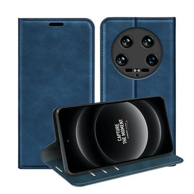 For Xiaomi 14 Ultra Skin Feel Magnetic Attraction Flip Leather Wallet Case with Card Slot and Stand