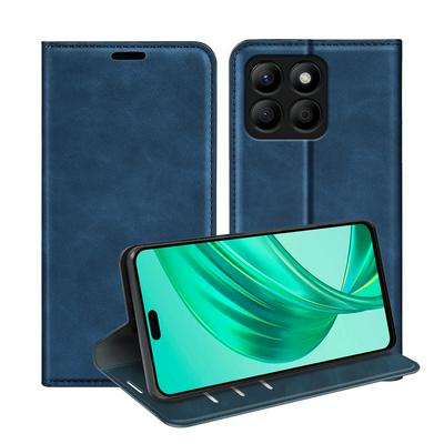 For Honor X8b 4G Skin Feel Magnetic Attraction Flip Leather Wallet Case with Card Slot and Stand