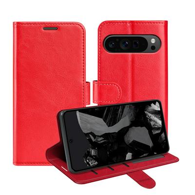 For Google Pixel 9 Pro R64 Pattern Single Folded Edge Folio Flip Leather Wallet Phone Case