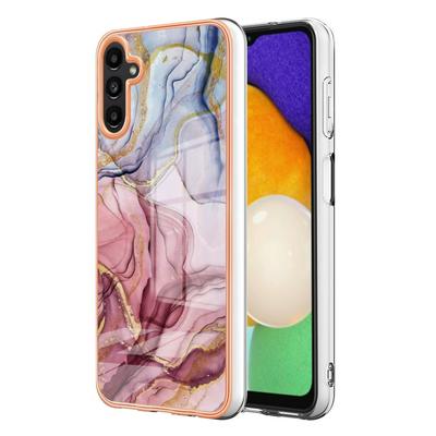 For Samsung Galaxy A55 IMD Marble Pattern Electroplated Phone Case IMD 2.0mm TPU Skin Anti-Scratch Cover